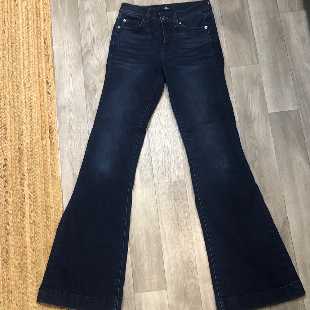 Women's 7 for all mankind Dark Blue Flared Jeans